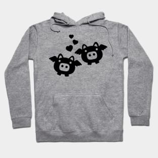 Flying Pigs in Love Hoodie